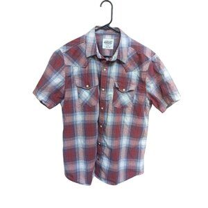 Ariat Shirt Men Retro Fit Pearl Snap Rodeo Frontier Plaid Western Large